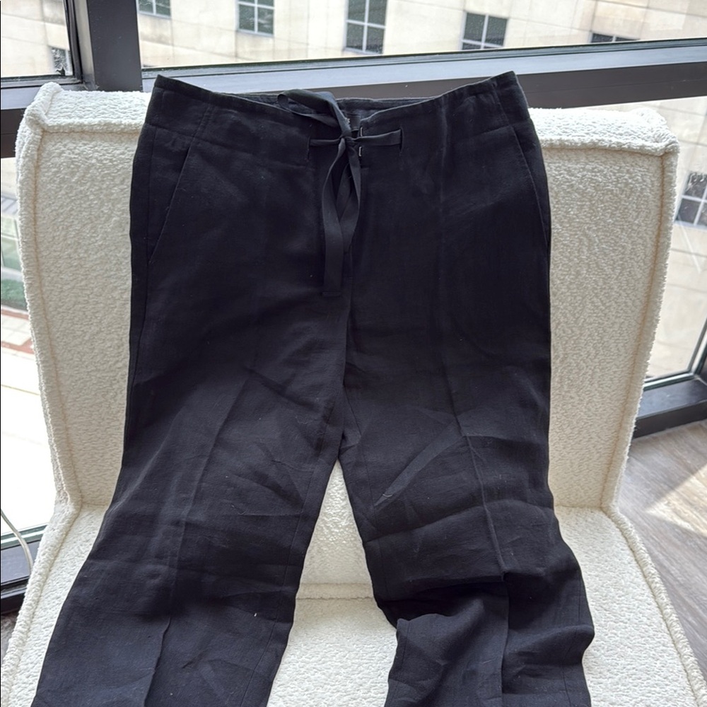 Talbots Charcoal Linen Trousers